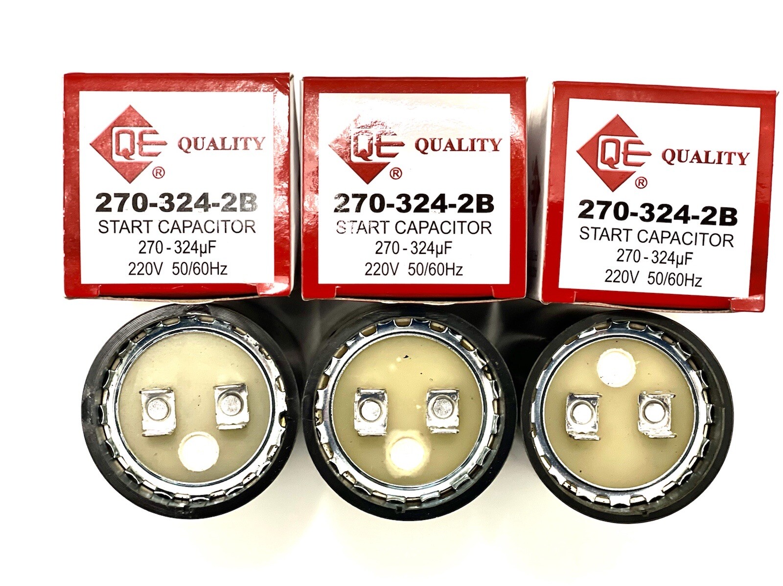 3 Pcs-Motor Start Capacitor 270-324 MFD uF 220-250 VAC 50/60Hz HVAC