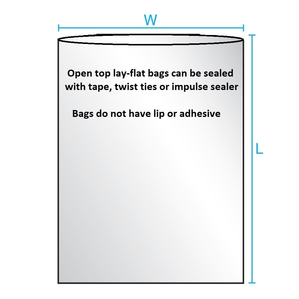 100 CLEAR POLY BAGS Large Plastic Packaging Open Flat Packing T-Shirt Apparel