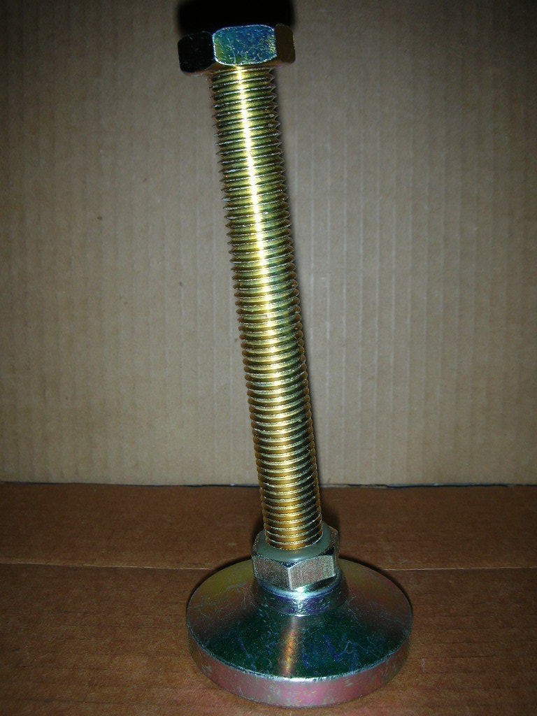 IEC Swivel Leveling Mount 3″ Dia 3/4-10 Stud x 7-5/8 L 7200# Rated Gold-Zinc USA
