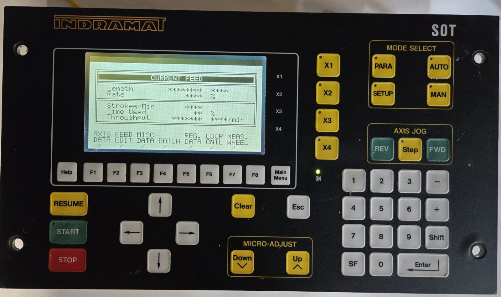 Indramat SOT 02 E2R-CR Remote Mount Operator Control Panel