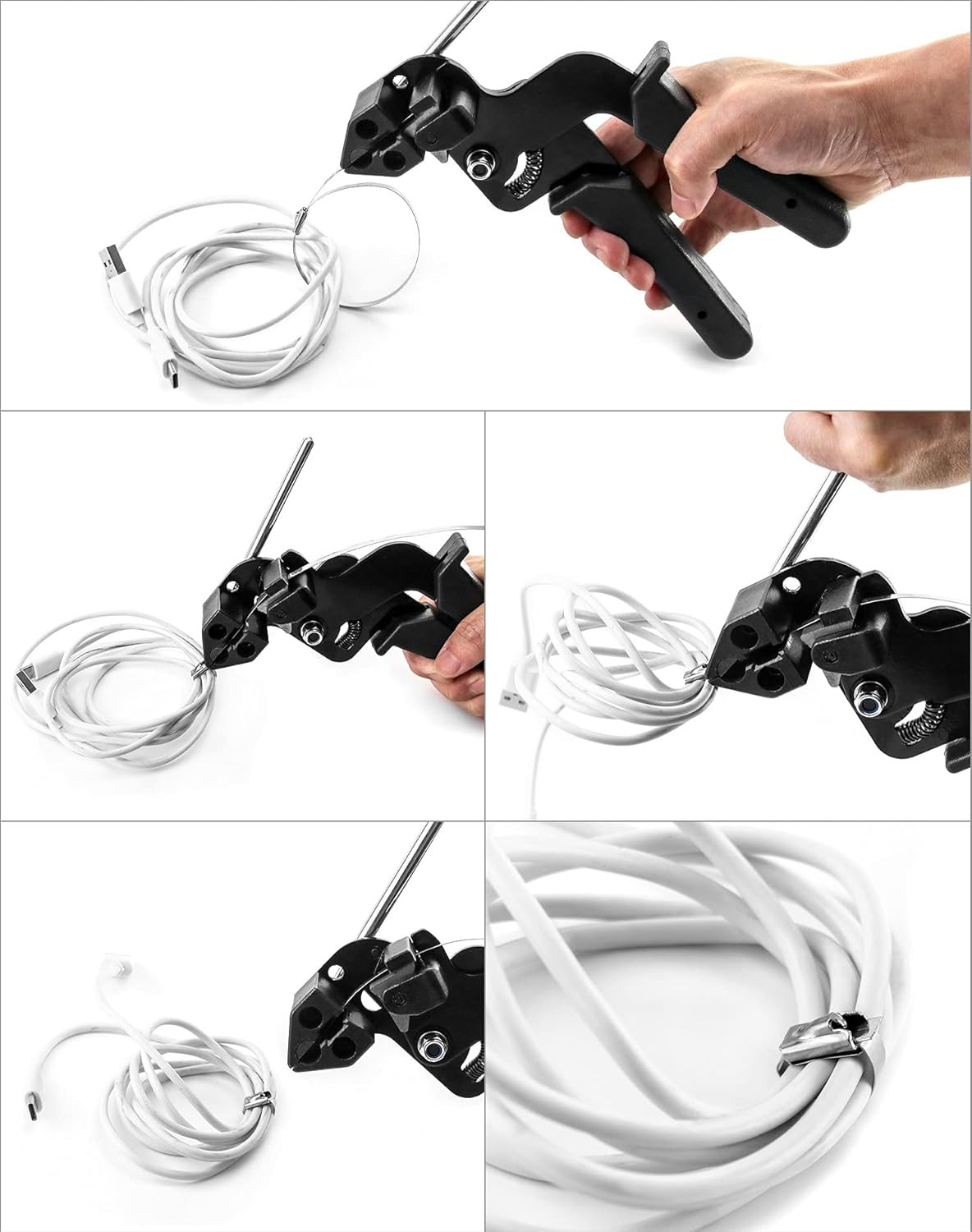 Cable Tie Gun, Stainless Steel Zip Tie Tightener Wrap Tool, Self-locking Metal Z