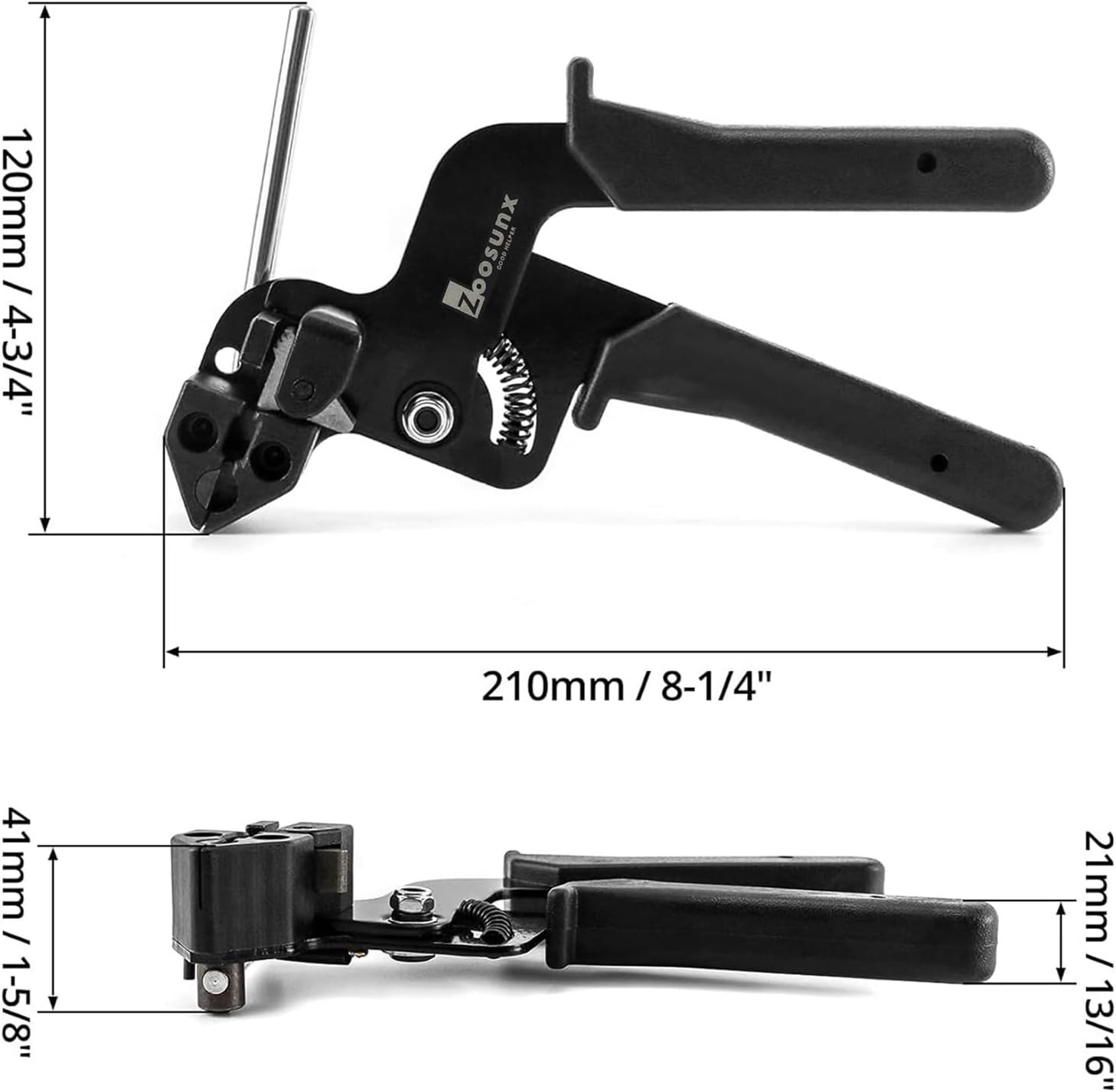 Metal Zip Tie Tool Stainless Steel Cable Tie Gun 12mm Heavy Duty