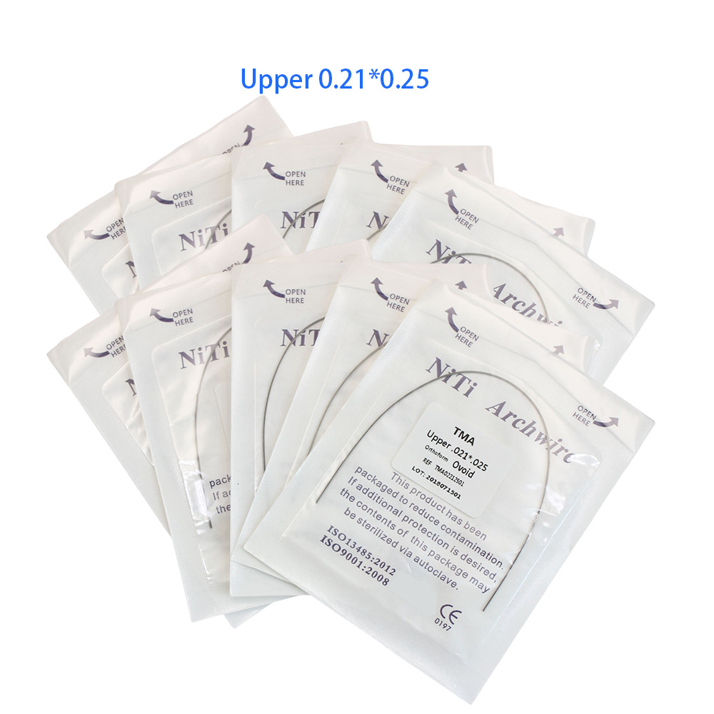 Dental Orthodontic TMA Beta Ti-Mo Arch Wires Rectangular Round Arch Ovoid Form