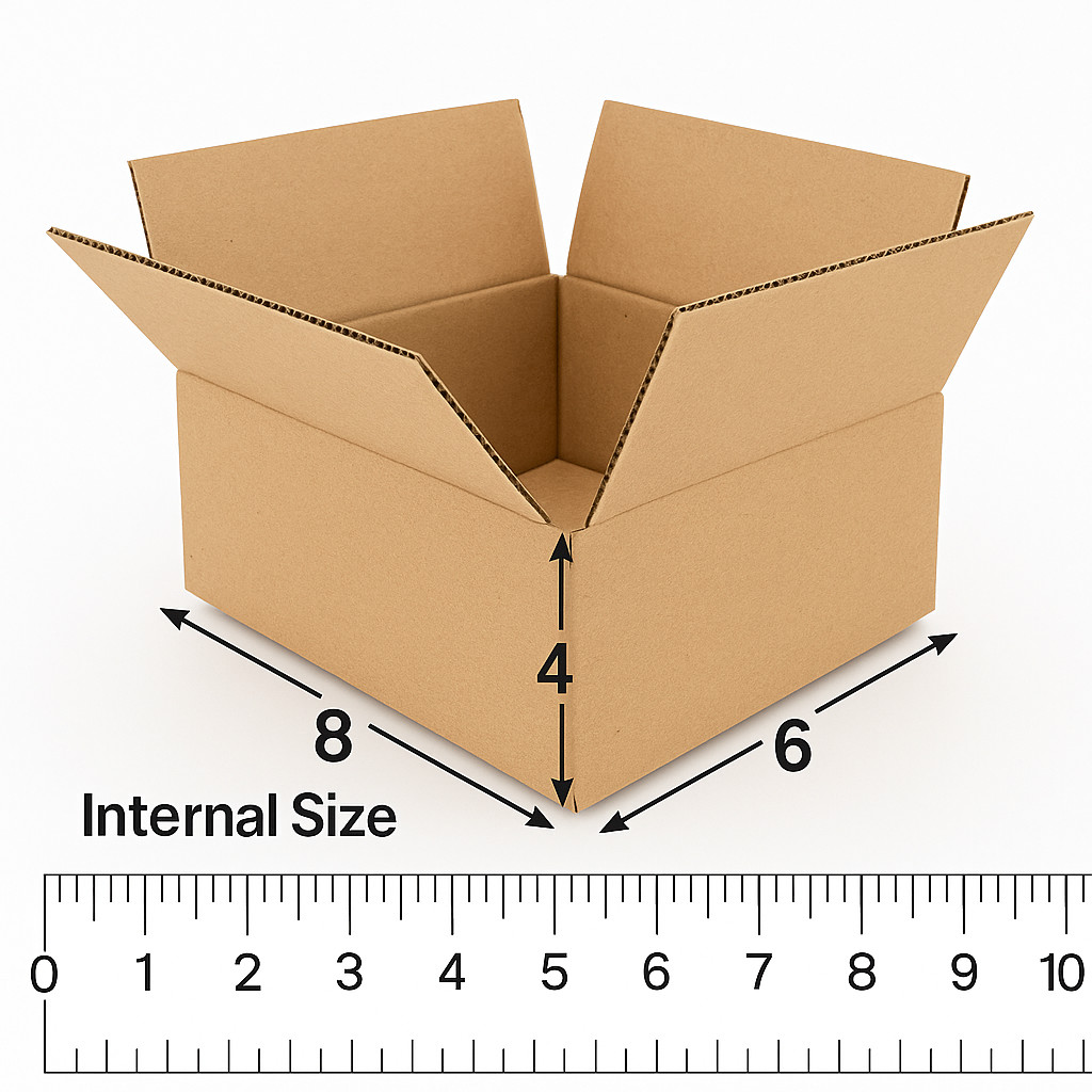 100 8x6x4 Shipping Boxes Cardboard Corrugated Mailing Packing Cartons USA
