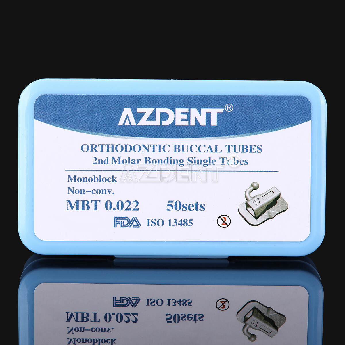AZDENT Dental Orthodontic Buccal Tubes 1st 2nd Molar Tube Roth MBT 022 Bondable