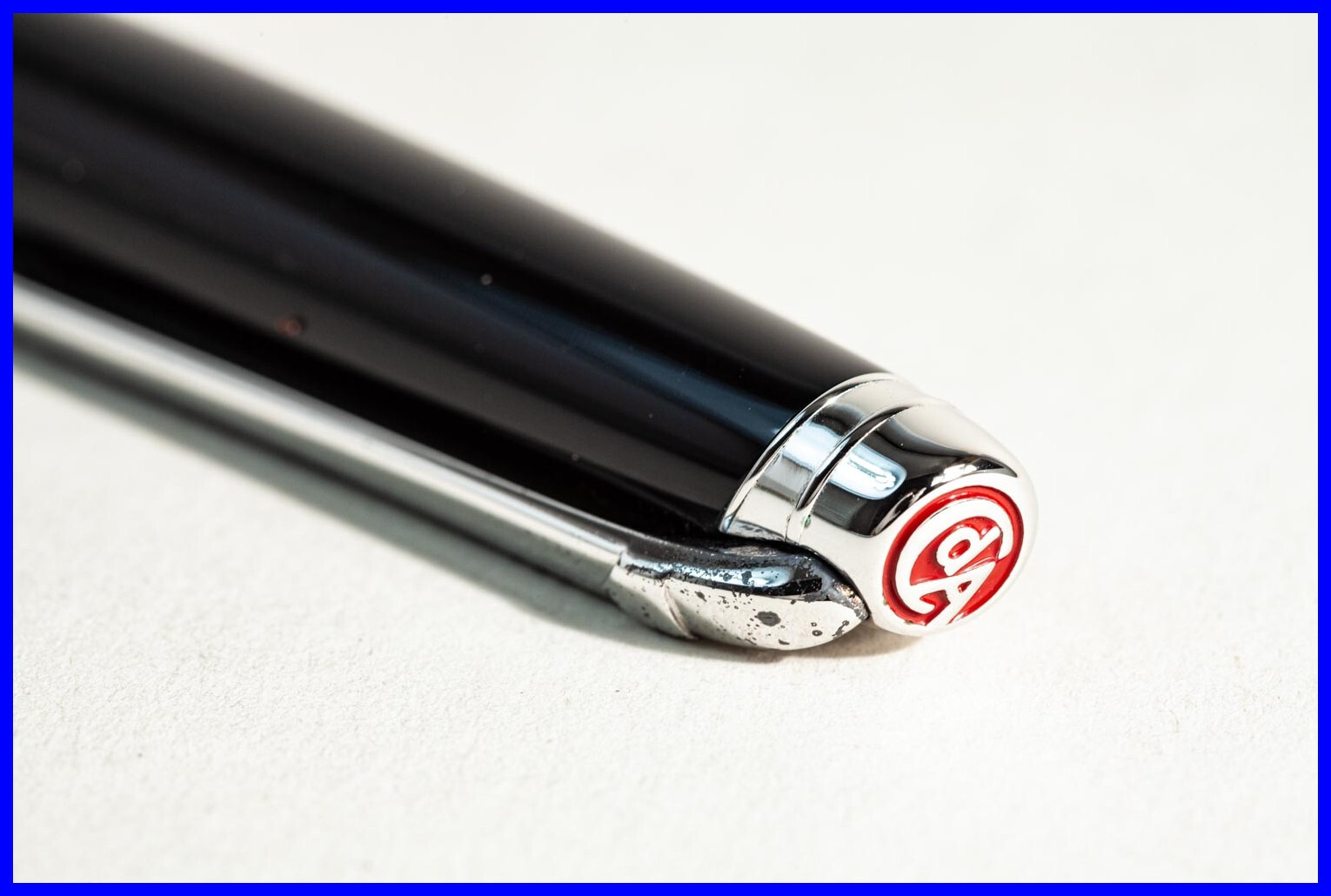 Caran D’Ache Ballpoint Pen in Black & Silver with New Refill