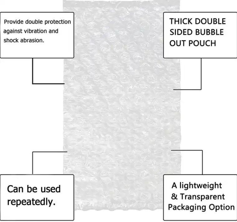 Bubble Pouch Out Bags Protective Wrap Pouches 3×5 4×5.5 4×7.5 6×8.5 8×11.5 12×15