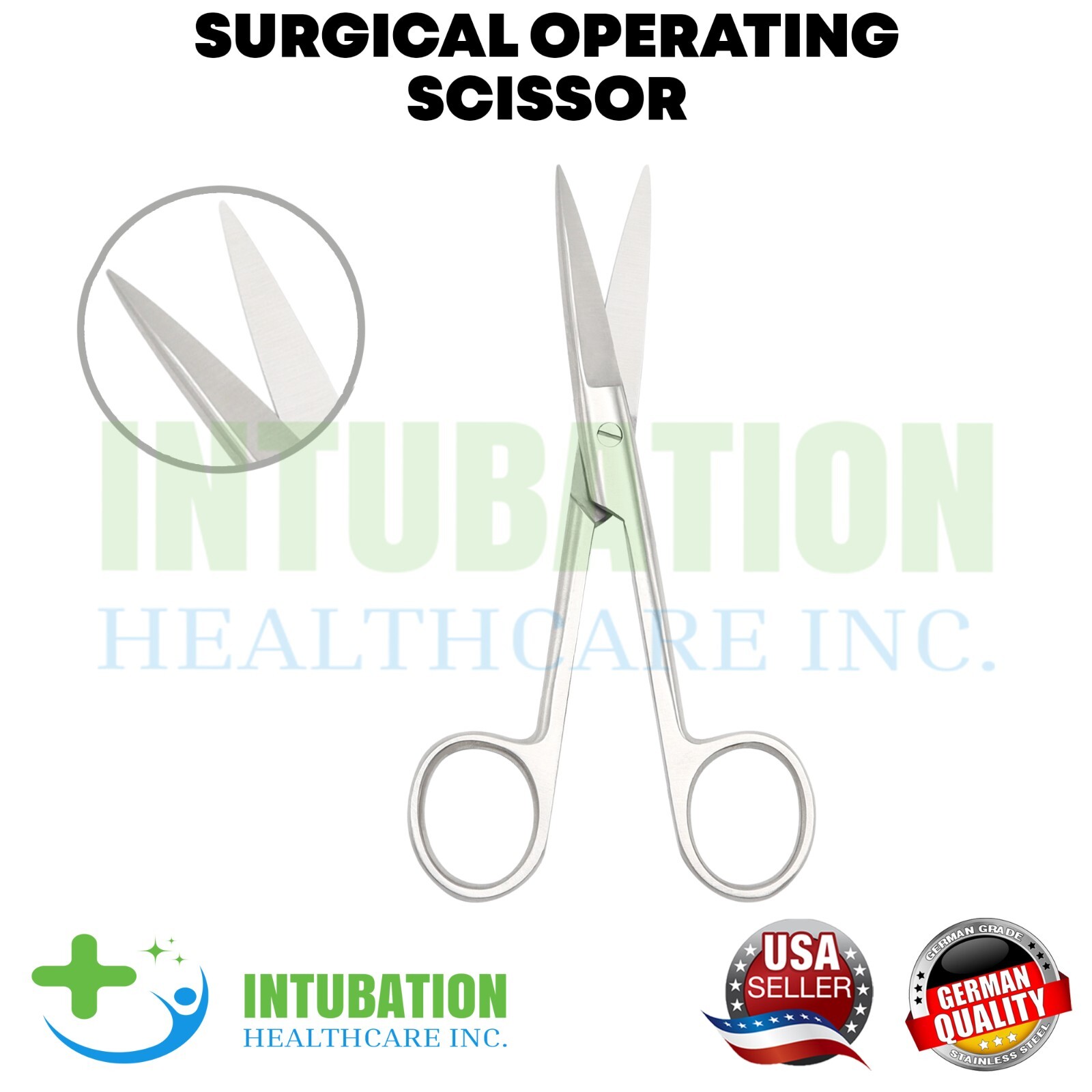 Surgical Scissors Straight 165mm Reusable Stainless Steel Operation Tool