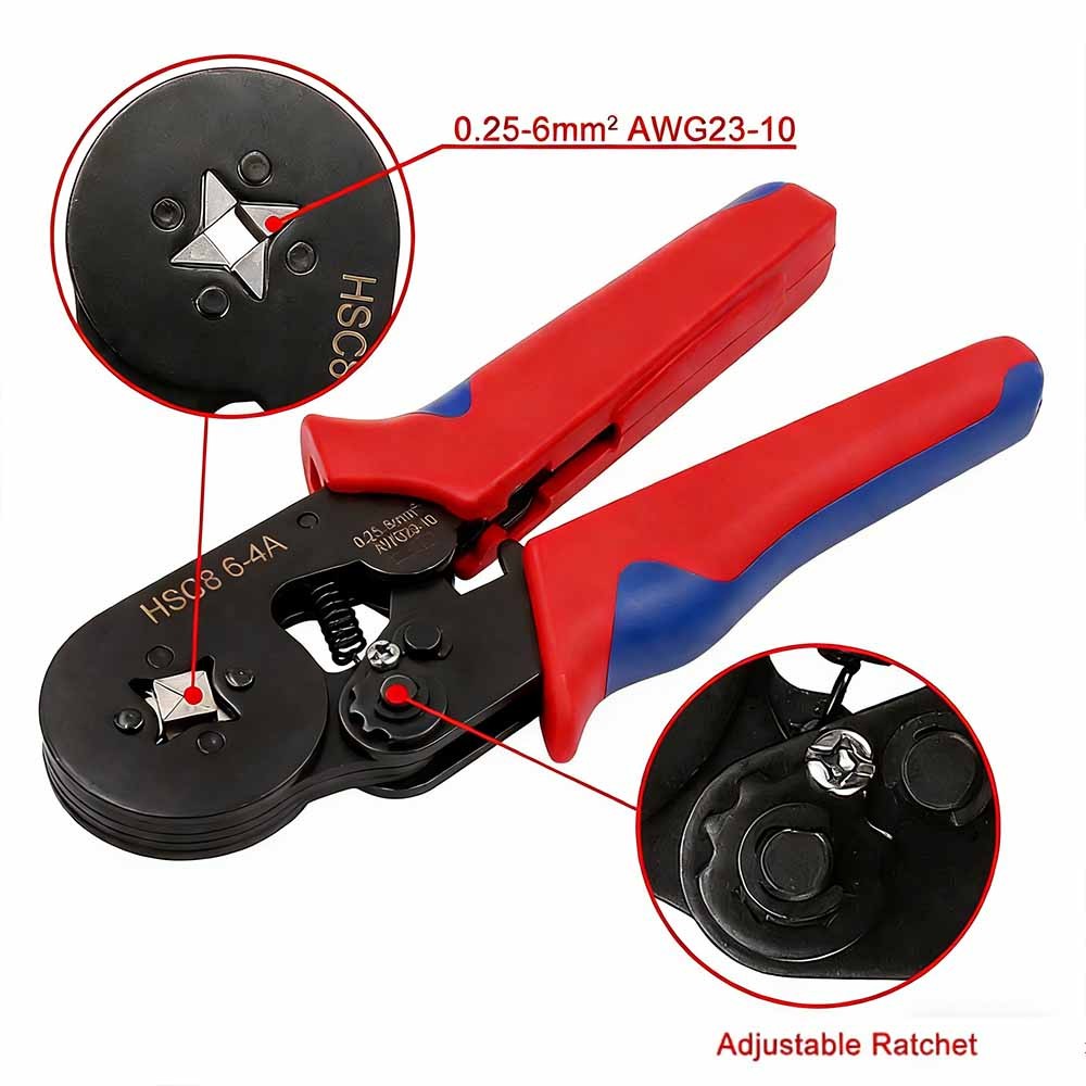 Ferrule Crimping Tool Kit AWG 23-7 Self-Adjustable Ferrel Crimper Kit W/ 1200Pcs