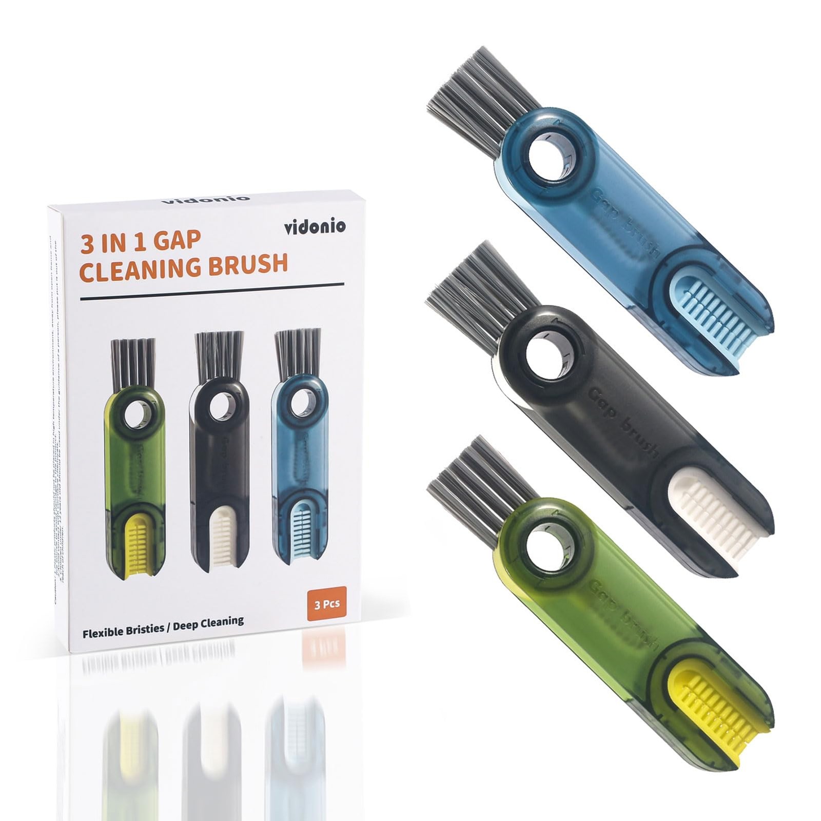 3 in 1 Cup Lid Gap Cleaning Brush – Multipurpose Bottle Cap Cleaner