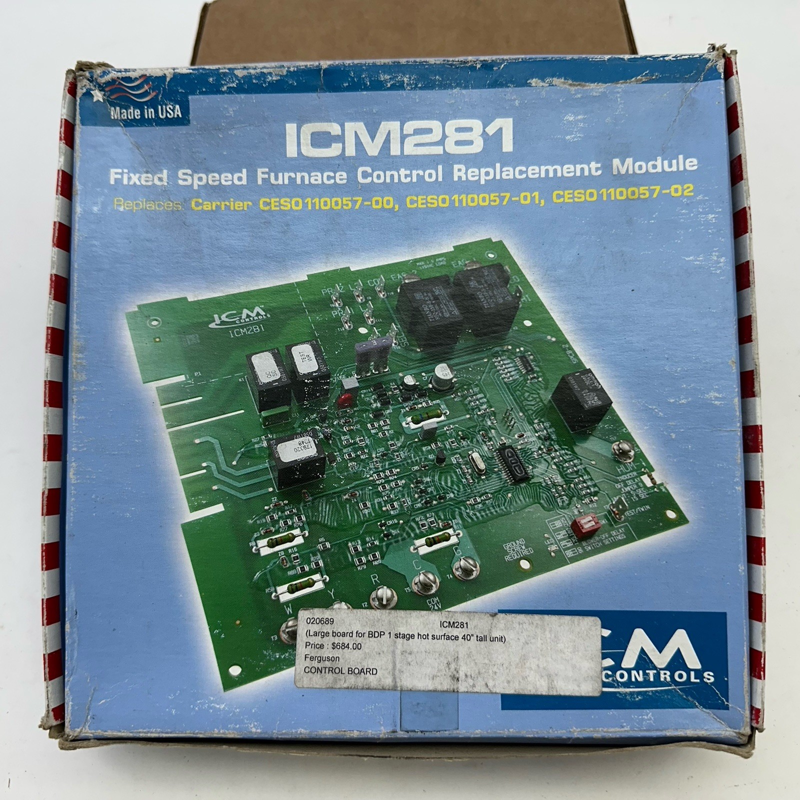 ICM Controls ICM281 Furnace Control Replacement for Carrier