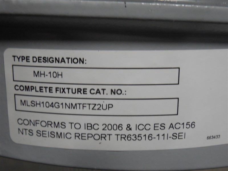 EGS / Appleton Mercmaster III 100W Metal Halide Light Fixture MLSH104G1NMTFTZ2UP