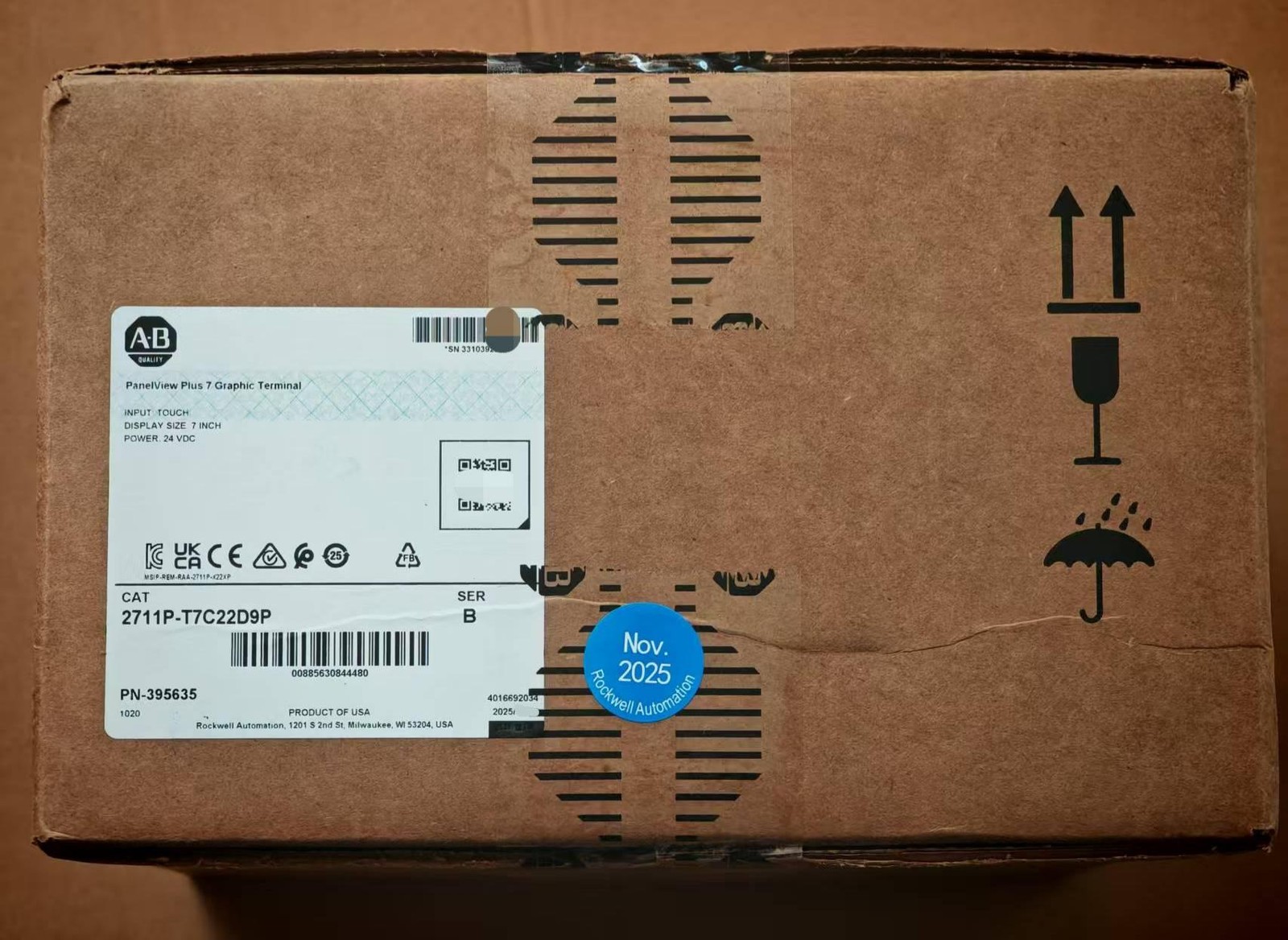 2711P-T7C22D9P B PanelView Plus 7Graphic Terminal New Sealed Display Power 24DC
