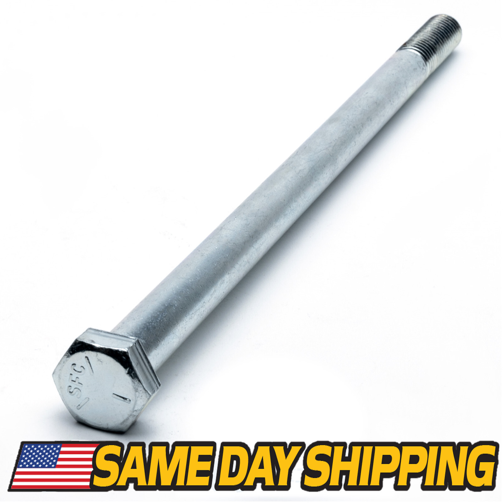 (1 Pack) 1/2″-13 x 7″ Grade 5 Zinc Plated UNC (Coarse) Hex Head Cap Screws Bolt