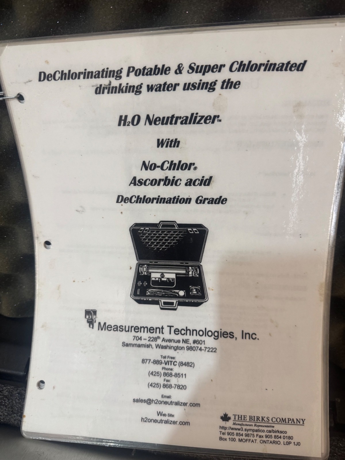 H2O Neutralizer 3M Dechlorination Chlorination Device – Measurement Technologies
