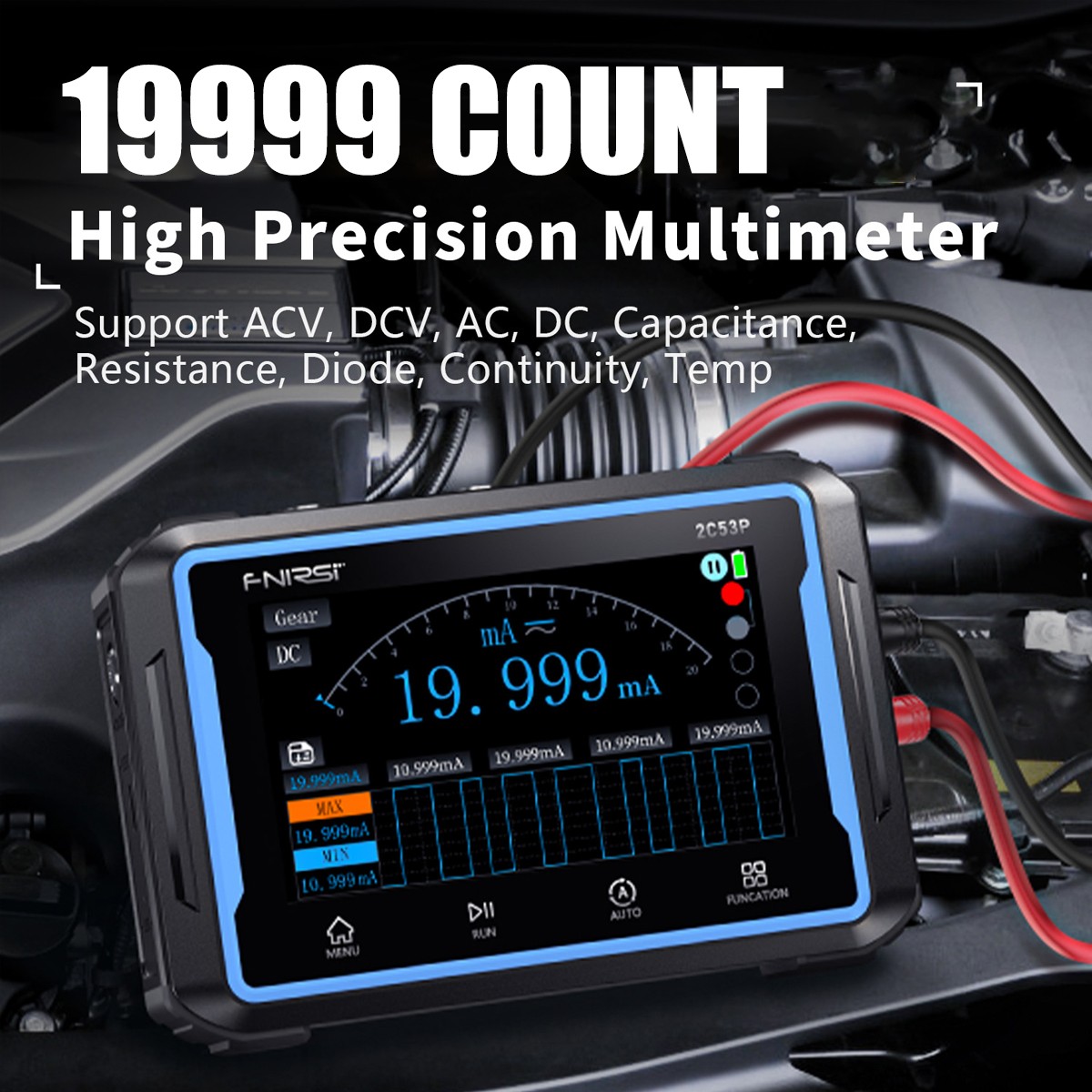 3-in-1 FNIRSI-2C53P LCD 2 Channel Signal Generator Digital Storage Oscilloscope