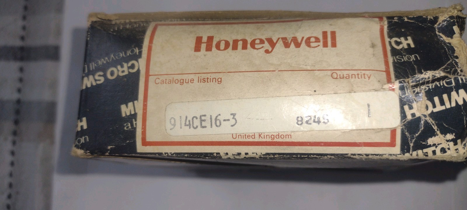 Honeywell 914CE16-3 Rotary Limit Switch, NOS, No Arm
