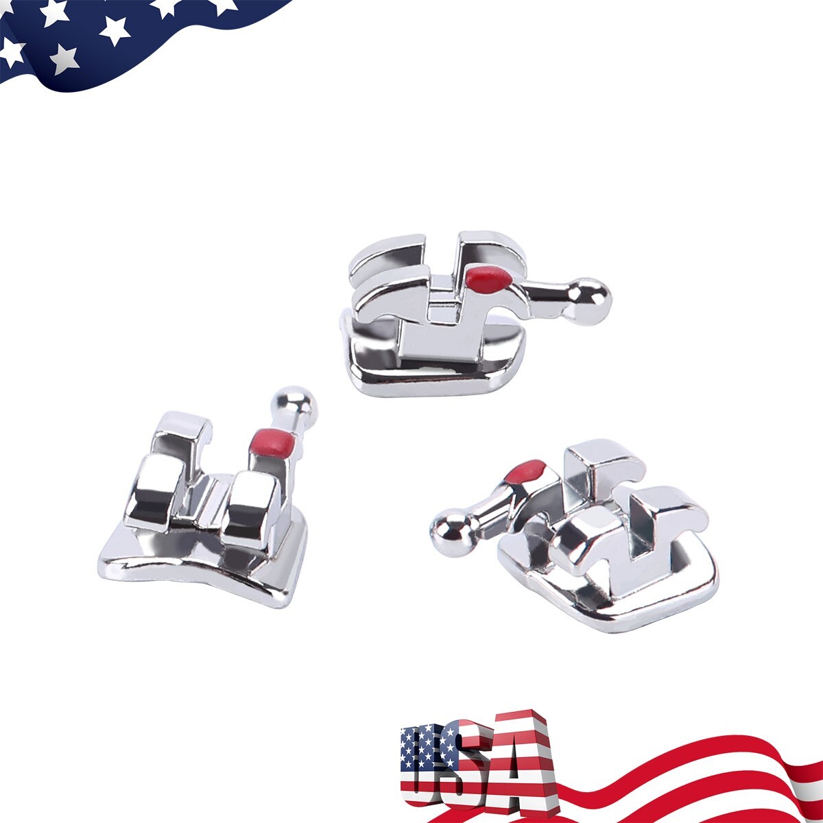 Dental Orthodontic Braces Monoblock Brackets Mini Roth/MBT 018/022 Hooks 3/345