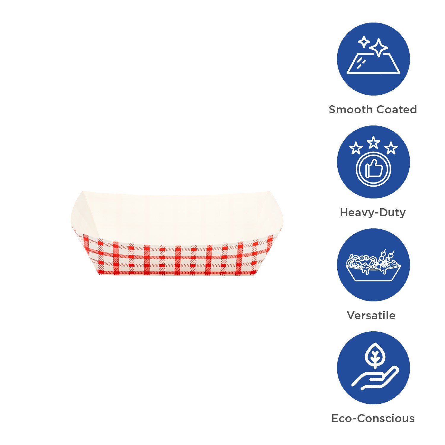 Karat Food Tray – Shepherd’s Check (Red) – 0.5 lb, FP-FT050G
