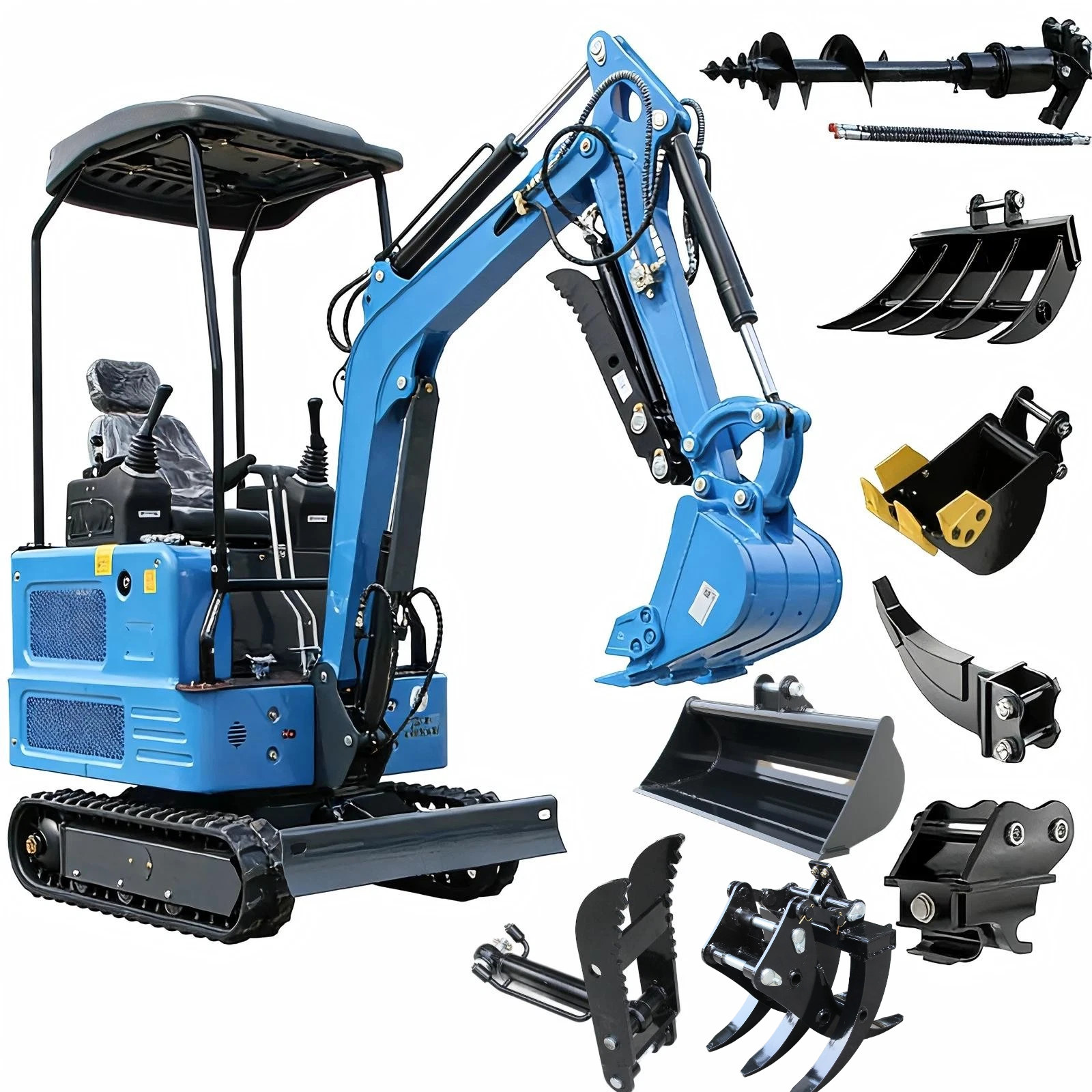 Mini Excavator KUBOTA Diesel 4000lbs 1.8 Ton Super Power Mini Digger
