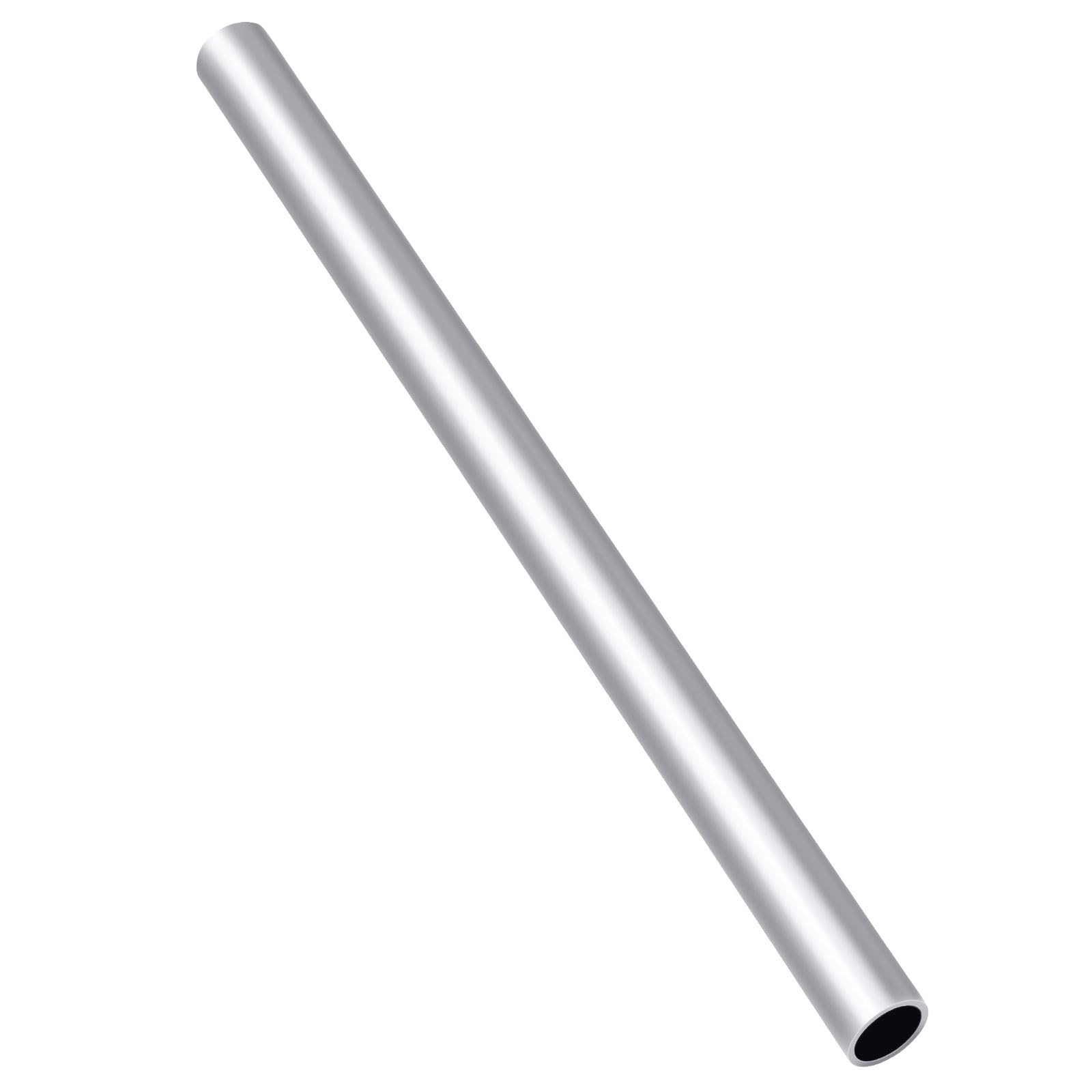 Etauwe Aluminum Round Tube, 3/4″ (19mm) OD x 2mm Wall OD, Silver