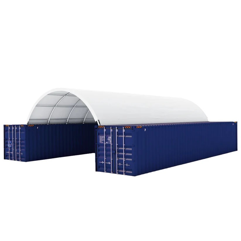 20’x40′ Shipping Container Canopy Shelter 11oz PE | Easy Install Complete Kit