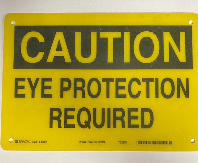 EYE PROTECTION REQUIRED SIGN