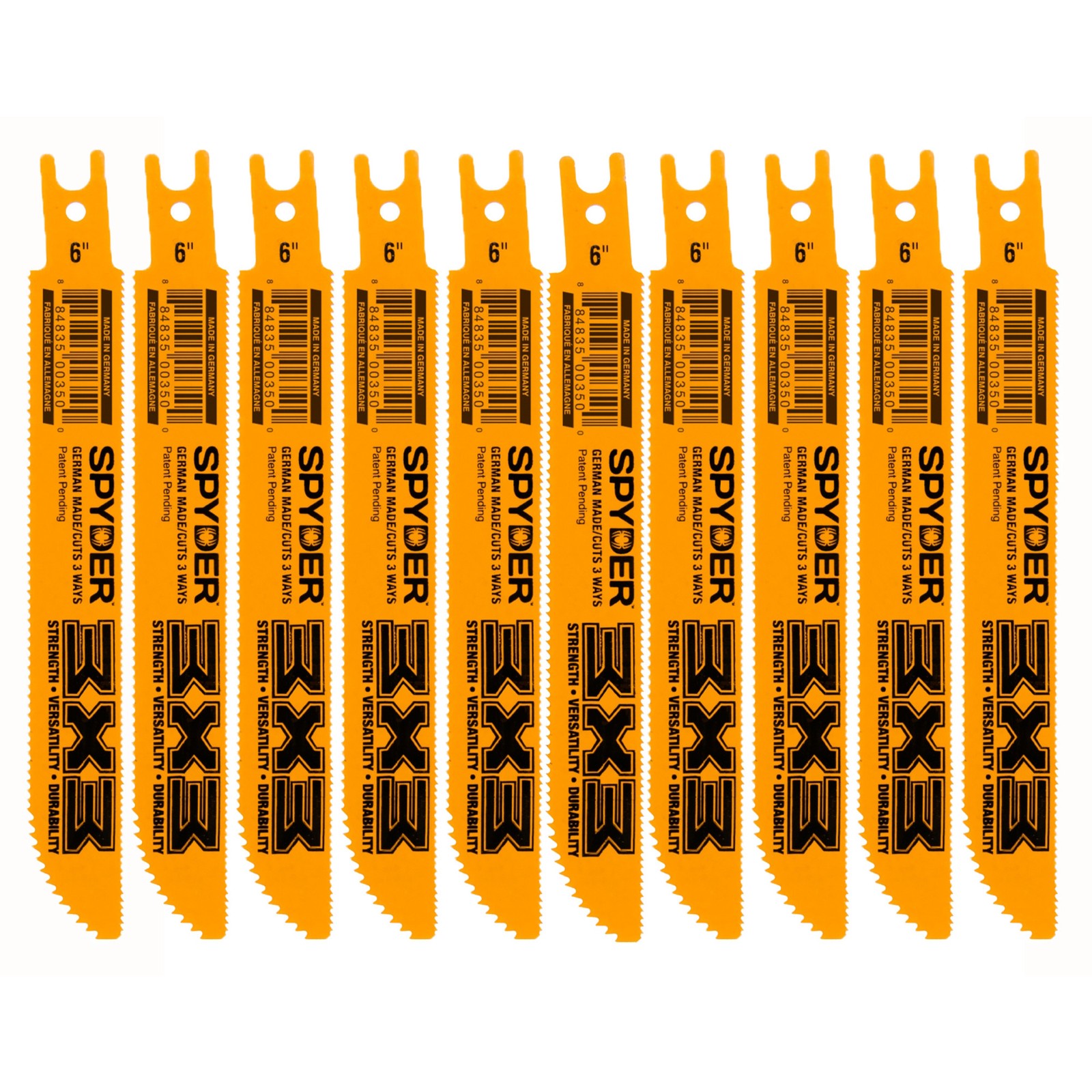 6 in 14-18TPI Reciprocating Saw Blade Double-Sided (10-Pack) Spyder 200202