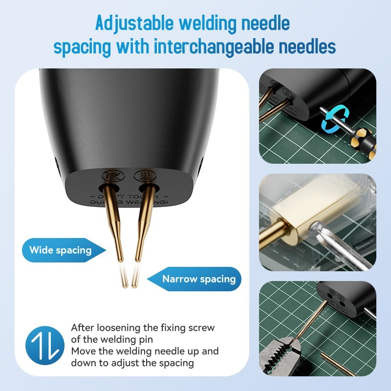 AWithZ Handheld Spot Welder 11/90 Gears Auto/Manual for 18650 Battery DIY Tool