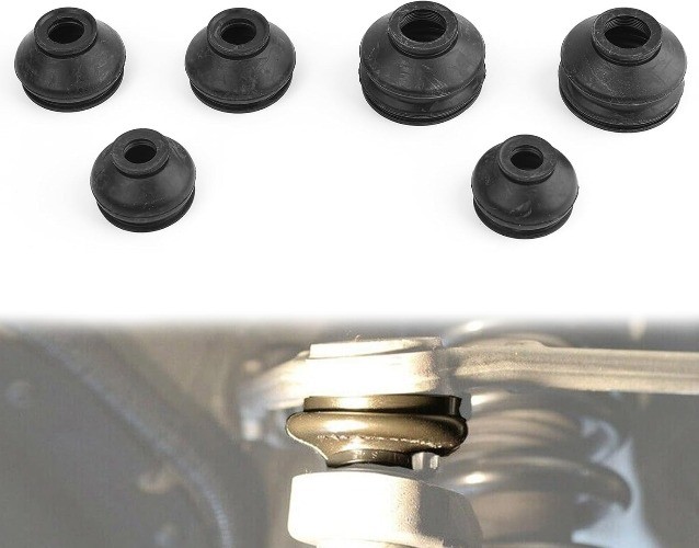 6PCs Universal Ball Joint Head Dust Protection Tie Rod Boot Cover R Size: 6PCs