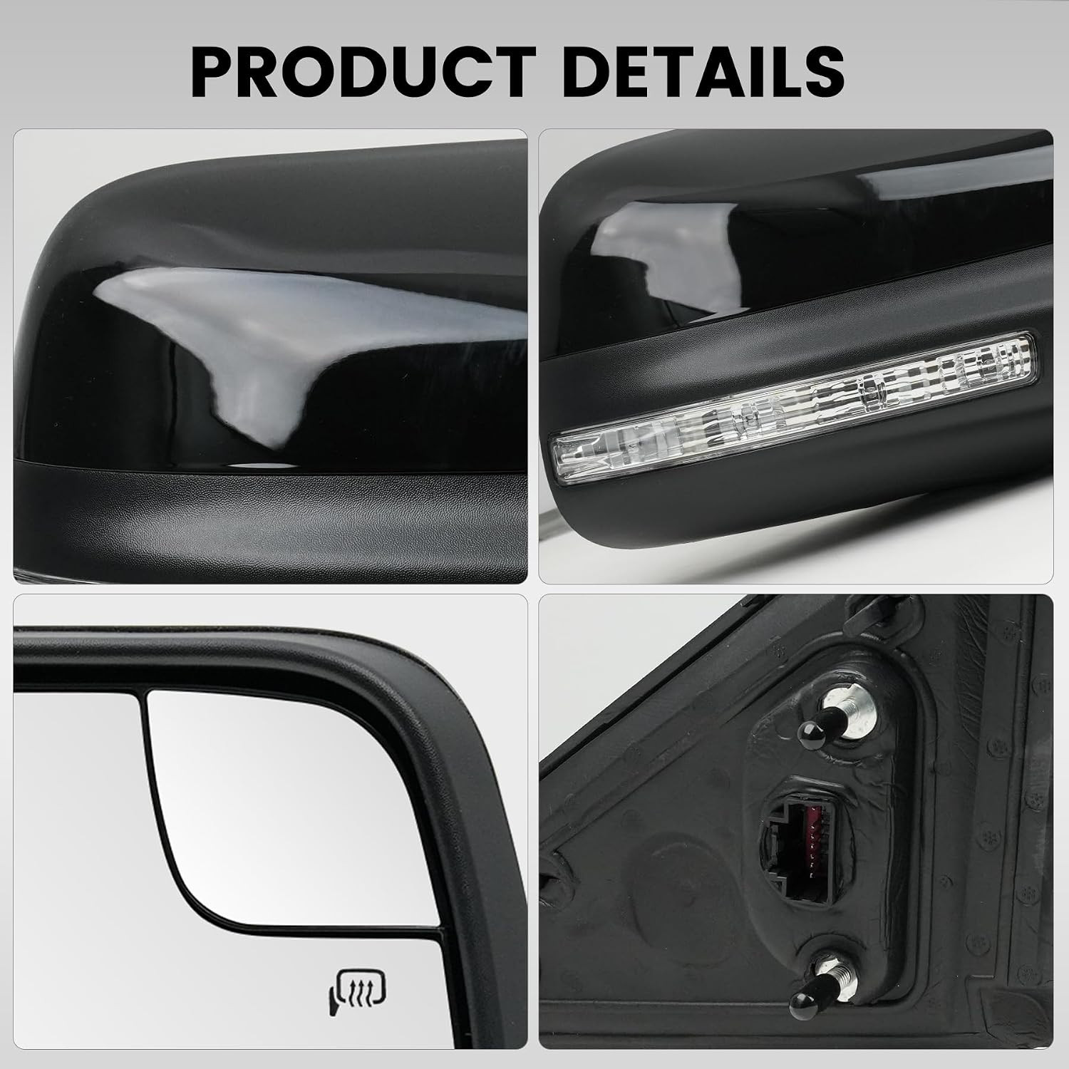 Passenger Right Side Door Mirror for Ford Explorer 2011-2019, with Heated Power