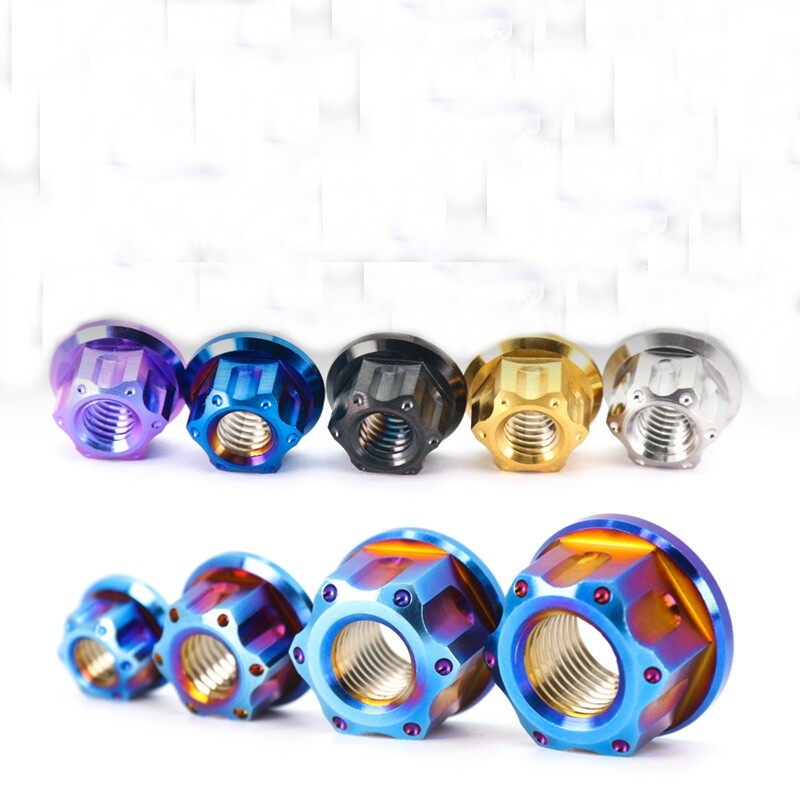 M5 M6 M8 M10 M12 Titanium Flange Fancy Nuts Rear Axle Modification Locking Nut