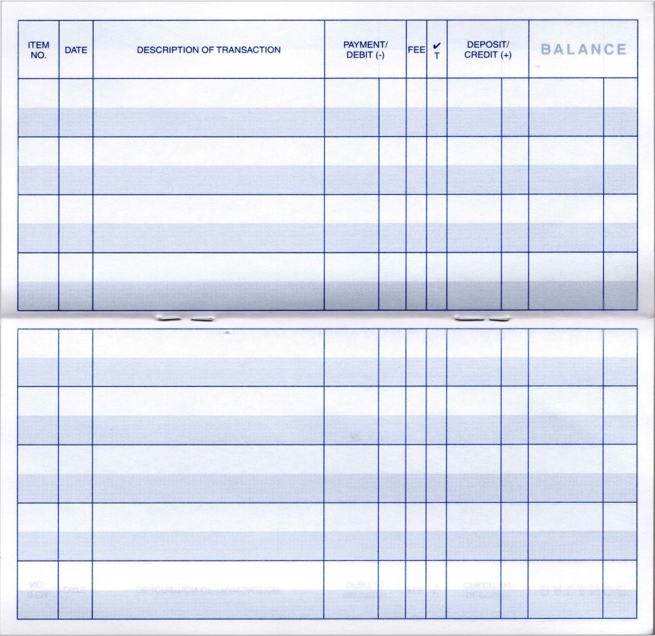 10 Larger Lines Checkbook Registers 2024-2025-2026 Calendars Check Book Bank