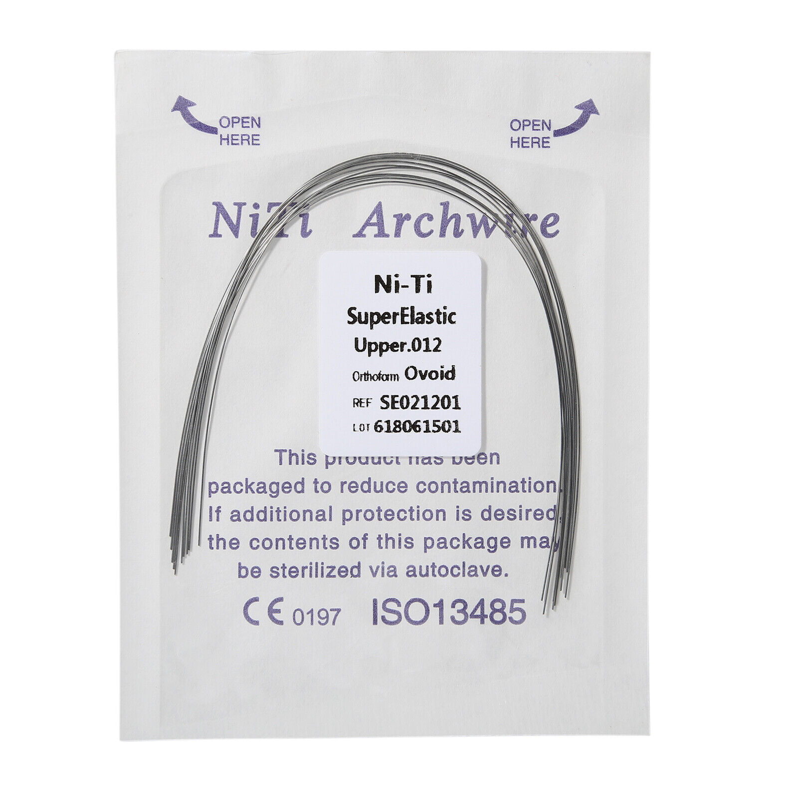 10 Pcs/Pack Dental Orthodontic Round Super Elastic NiTi Arch Wire Ovoid All Size