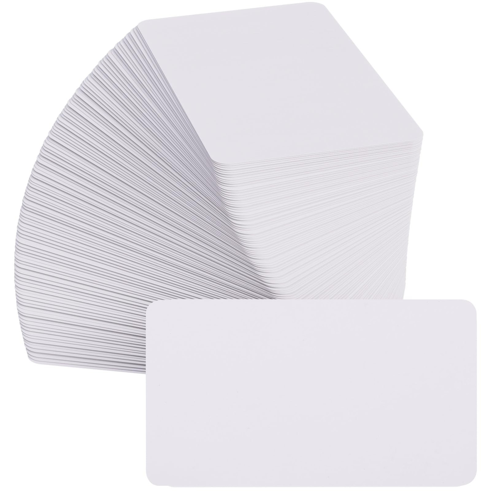 MaxGear 100Pcs Blank Business Cards, 3.5″ x 2″ Kraft Paper x 2″, white