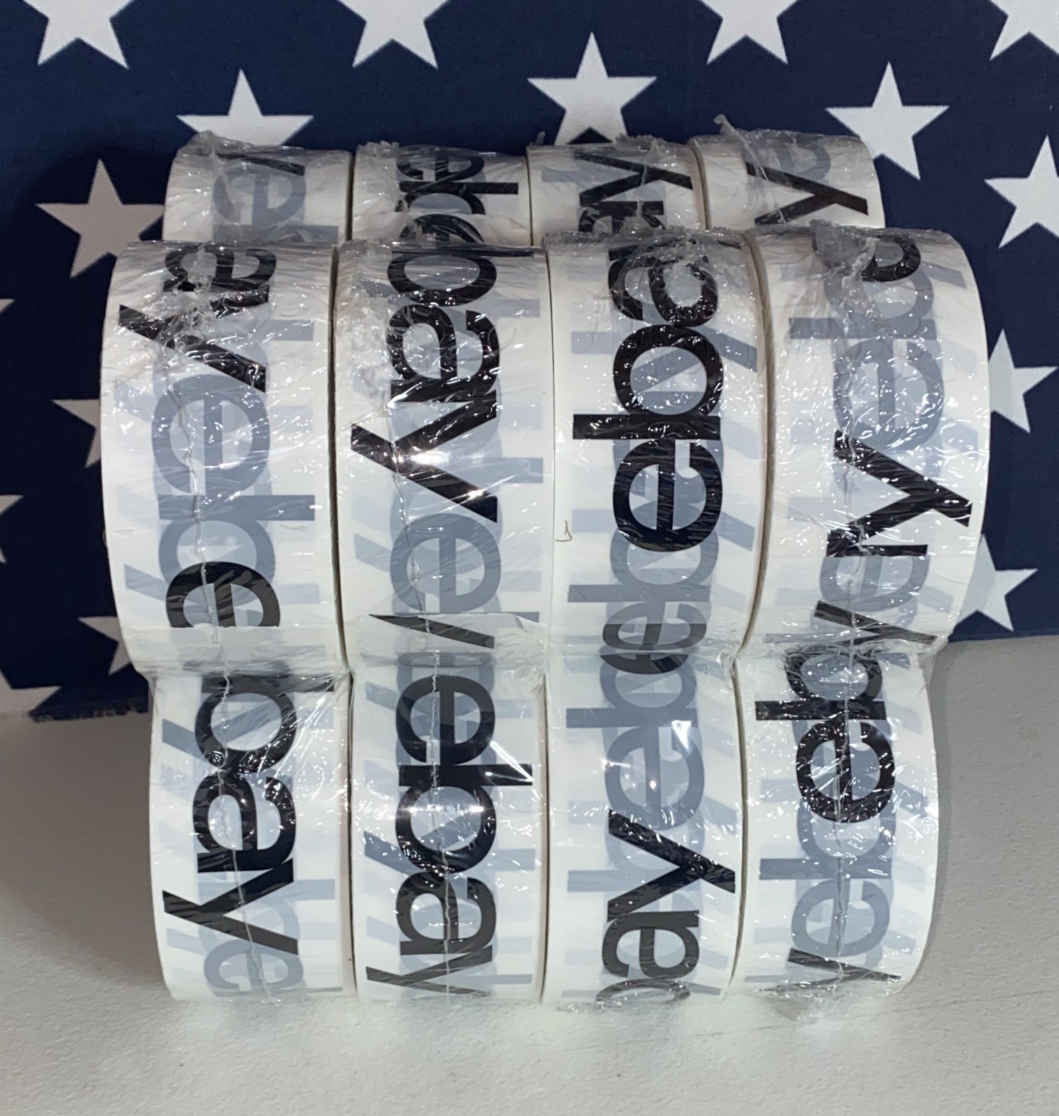 2″ x 75 yards Official eBay Branded Packaging Tape 16 ROLLS Black & White