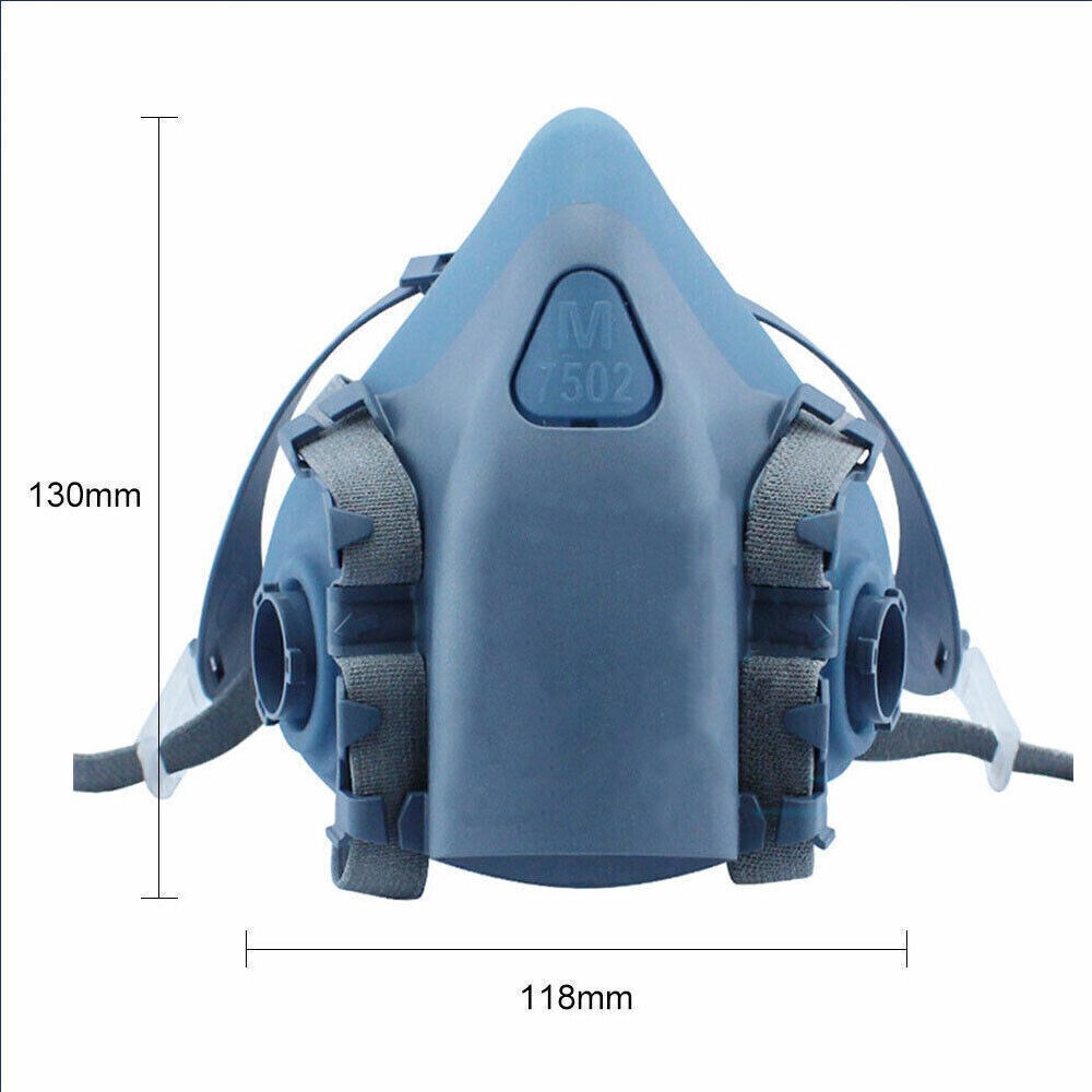 7 in1 7502 Painting Spray Half Face Gas Mask Chemical Epoxy Resin Respirator PPE