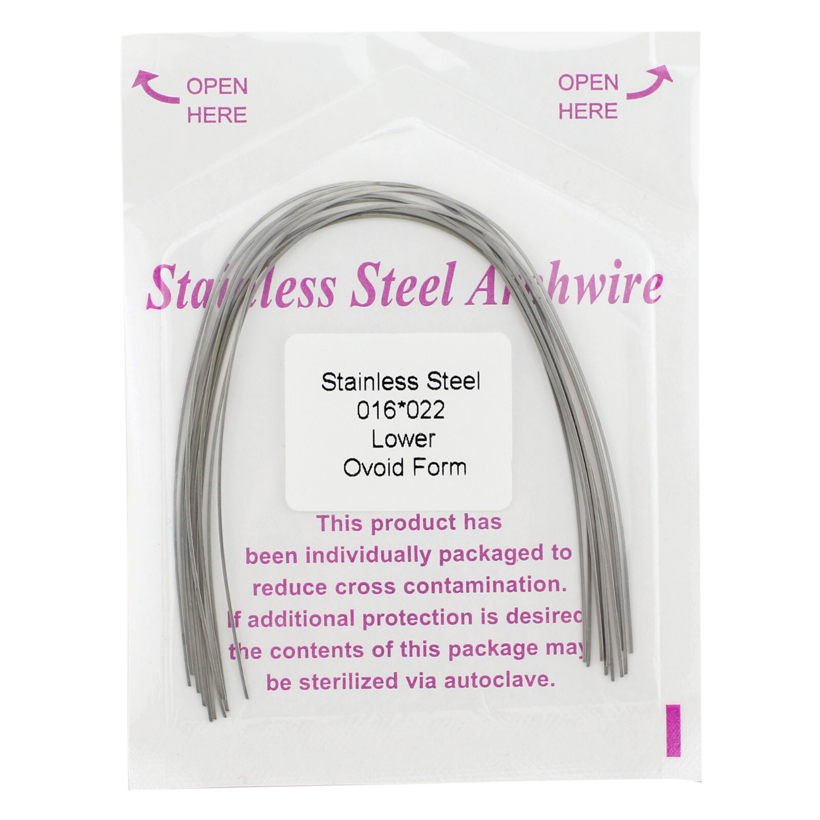 100pcs Dental Ortho Arch Wire Natural Niti Stainless S Round Rectangular Ovoid