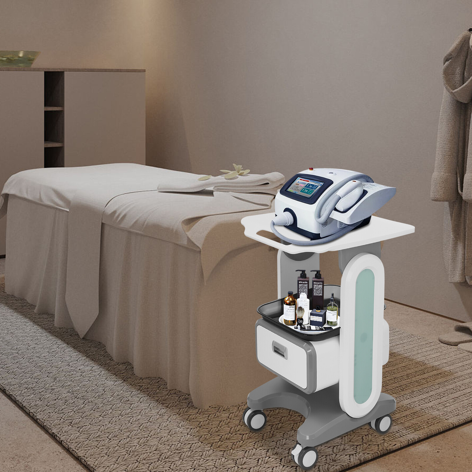 Medical Cart Mobile Cart Cosmetic Instruments Tool Rolling Storage Trolley