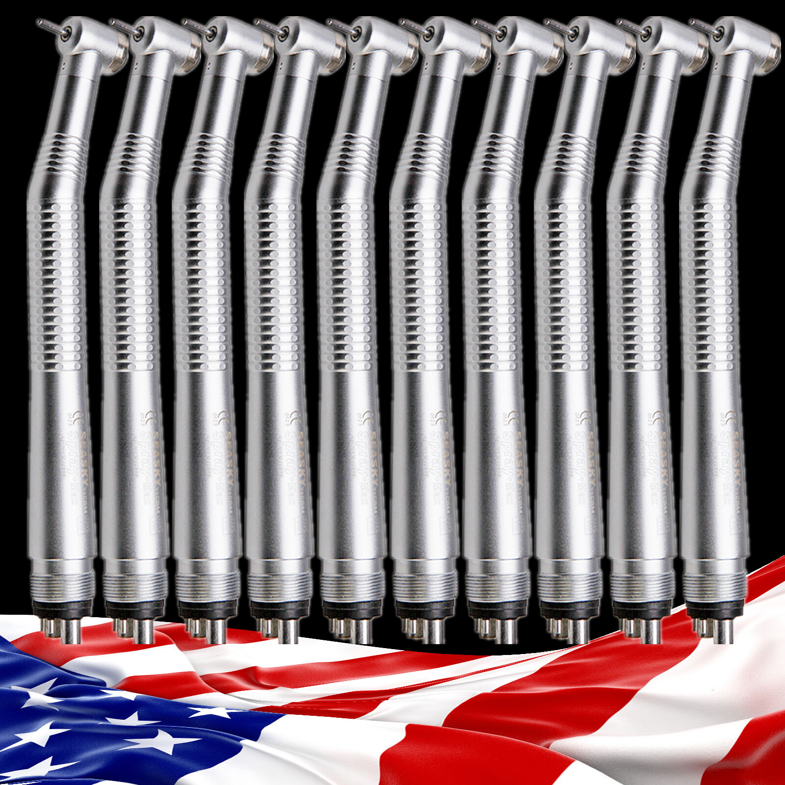 10 Pcs Seasky NSK PANA MAX Style Dental High Speed Turbine Handpiece 4Hole Y1BA4