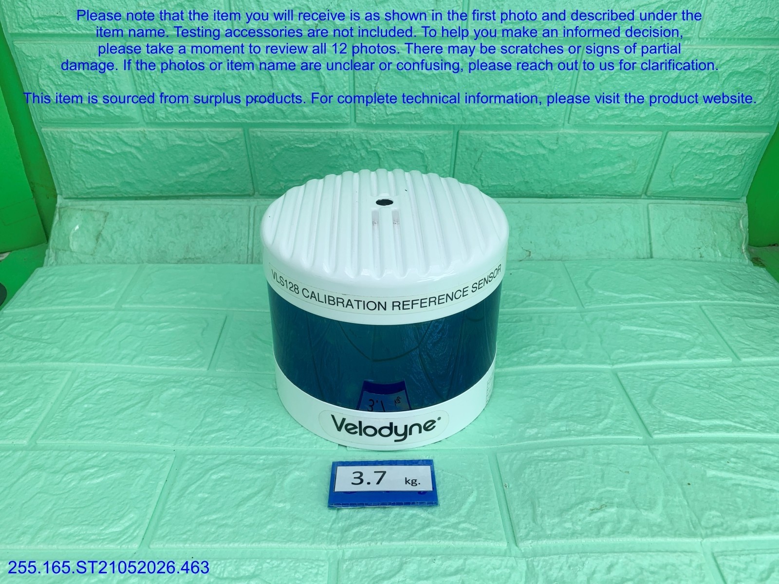 Velodyne VLS-128 LiDAR Sensor MISSING cables as in photos, sn:0025, DHL