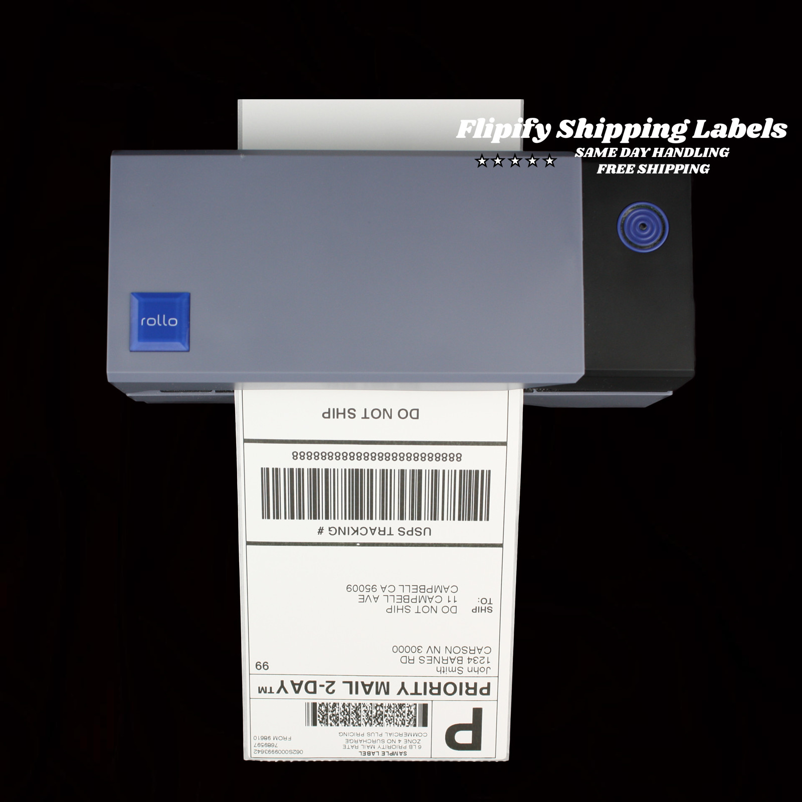500 4×6 Fanfold Direct Thermal Shipping Labels for Zebra & Rollo Printers