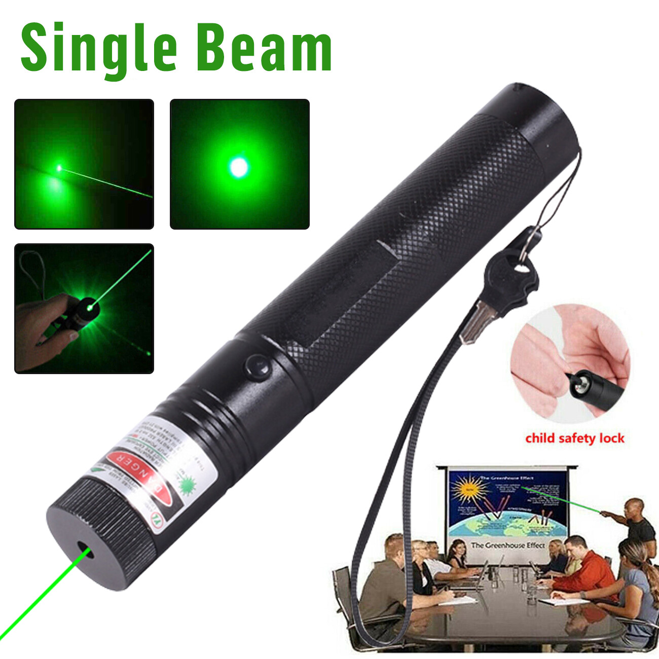 9900Miles 532nm Green Laser Pointer Pen Light Astronomy Beam Rechargeable Lazer