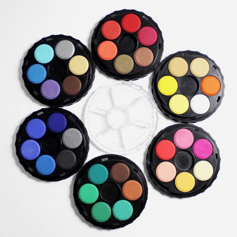 36 Round Water Colour Paint Tin Set Artist Quality Watercolor Palette