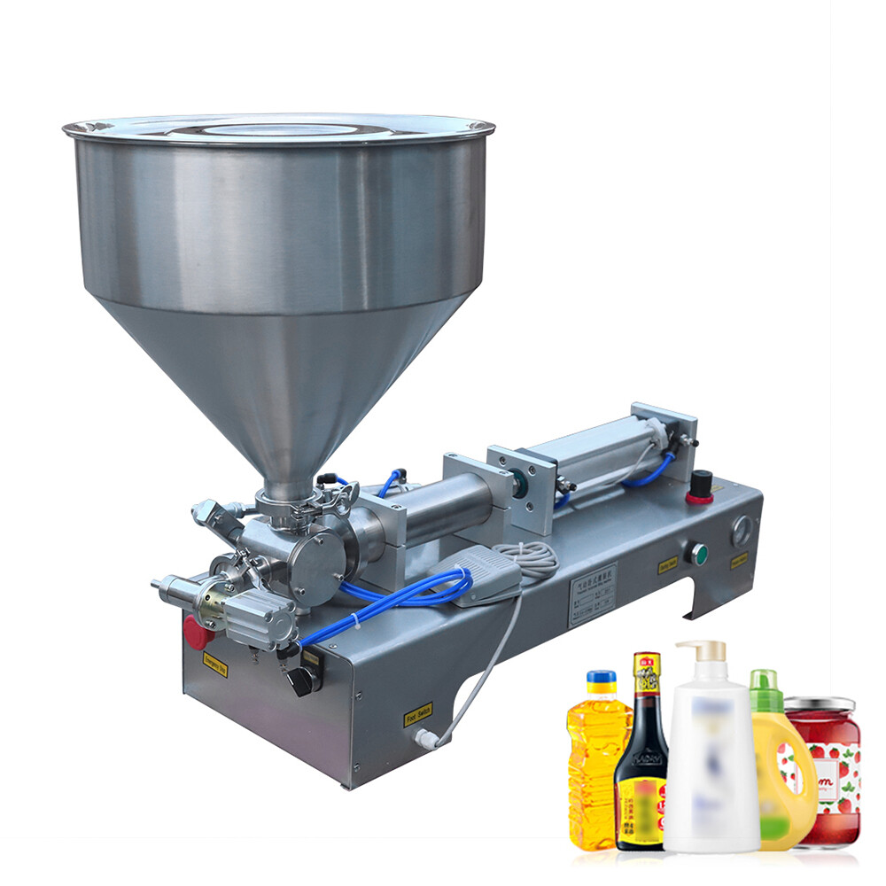 110V Pneumatic Liquid Filling Machine 100-1000ml Liquid Paste Filler US