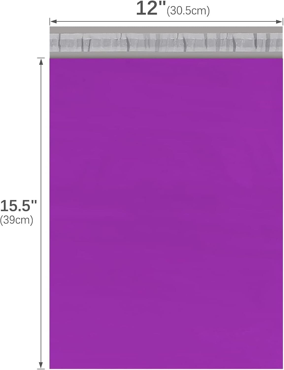200PC Poly Mailers 12×15.5″ Self-Seal Shipping Bag for Clothing Poly Bags Purple