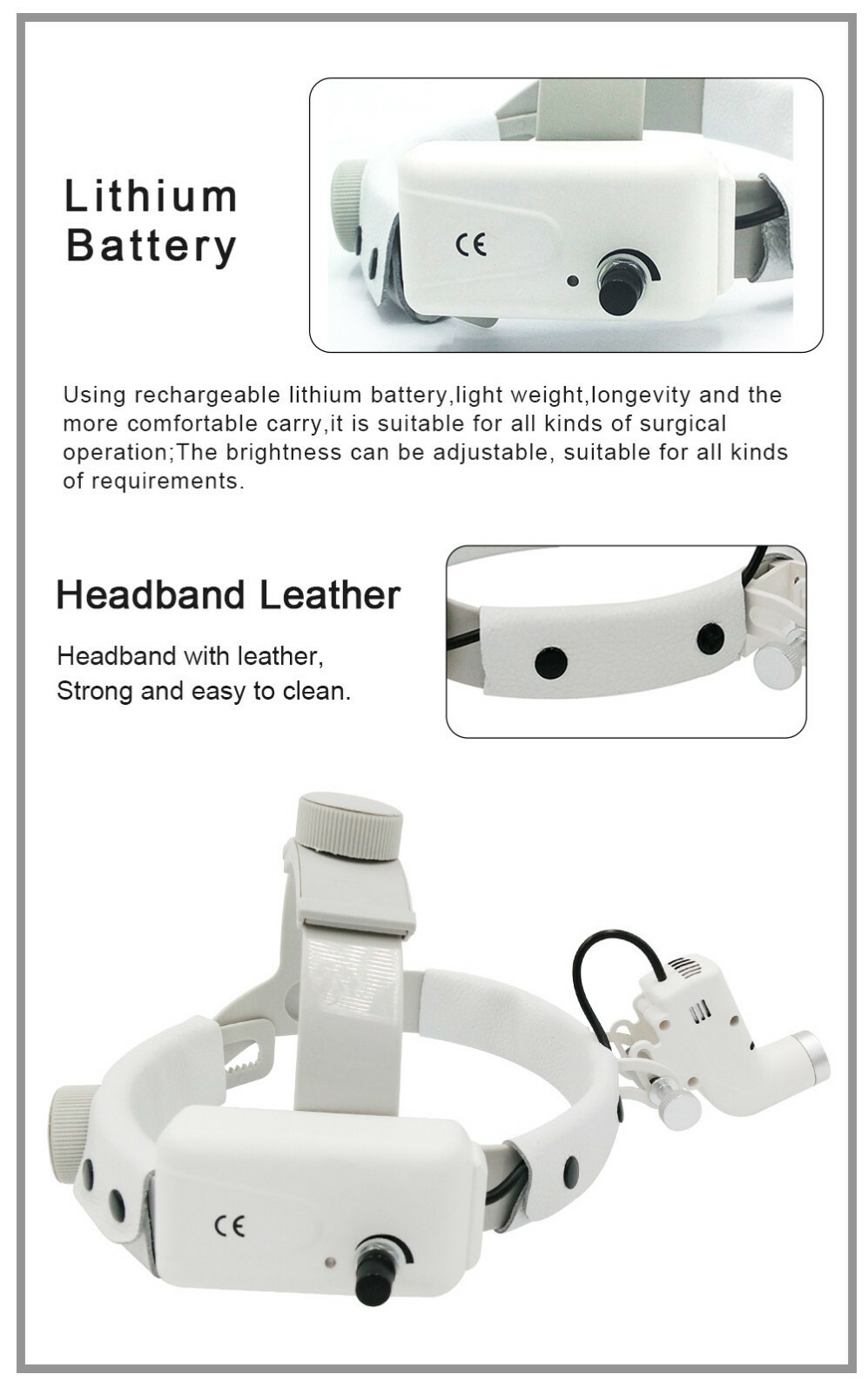 5W High Brightness Dental LED Head Light Adjustable Medical Headlamp ENT Vet USA