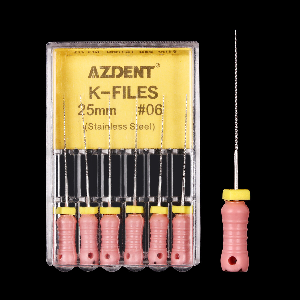 21mm /25mm Dental Endodontic Root Canal Hand Use K-Files Stainless Steel AZDENT