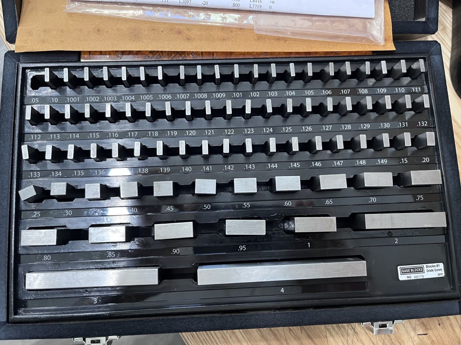 IMGAGES Gage Block Set: 0.05 to 4'' Range, 81 Pc, Economy Grade, Steel