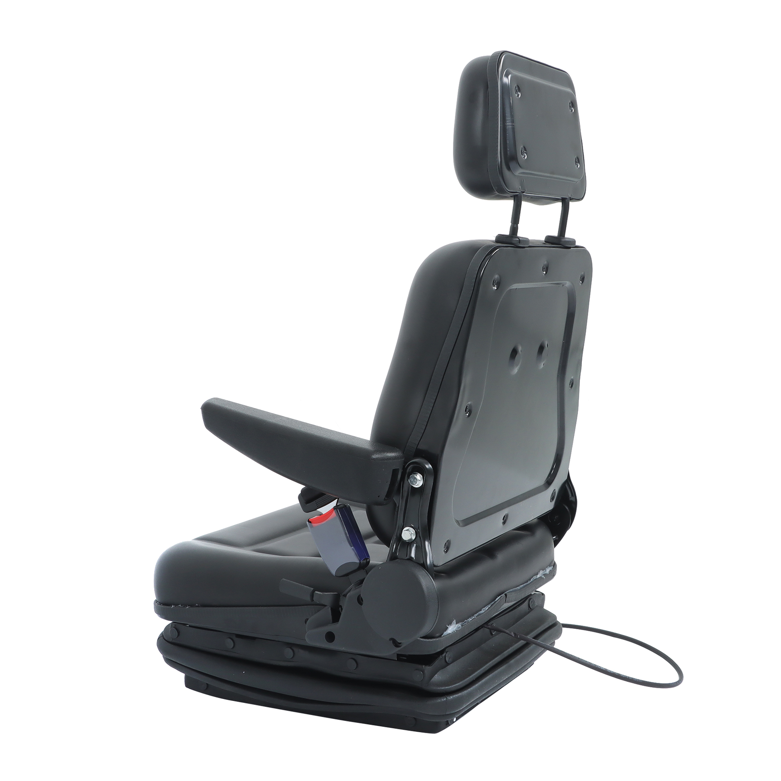 Tractor Forklift Seat Suspension Adjustable Backrest Armrest Safety Belt